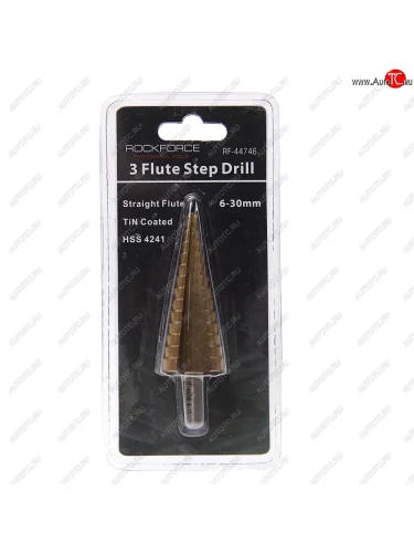 Сверло ступенчатое 6.0-30.0мм (HSS 4241) в блистере ROCKFORCE ROCKFORCE rf-44746
