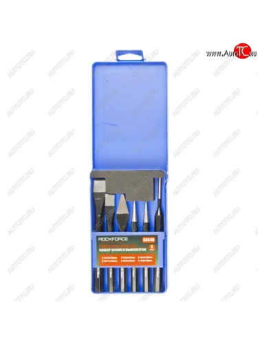 Набор зубил и выколоток 15х150мм 5,12х130мм 4х120мм 5х150мм 6 пр. в футляре ROCKFORCE ROCKFORCE rf-5054h