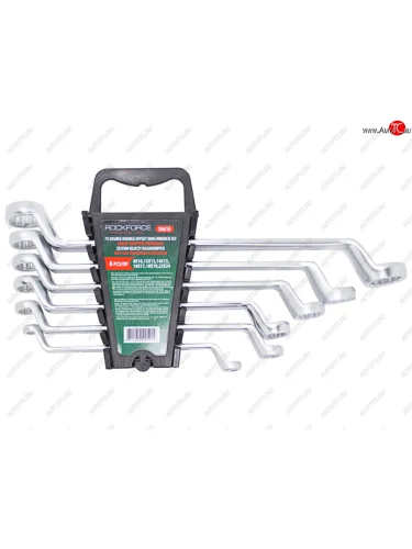 Набор ключей накидных 8-24мм 12-гранных 75град. 6 предметов с держателем ROCKFORCE ROCKFORCE rf-50610