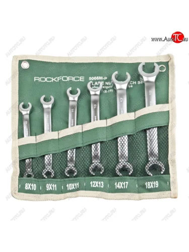 Набор ключей разрезных 8-19мм 6 предметов на полотне ROCKFORCE ROCKFORCE rf-5066m-p