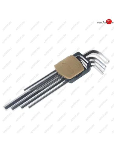 Набор ключей шестигранных 116-38 Г-образных 9 предметов с держателем ROCKFORCE ROCKFORCE rf-5093xls