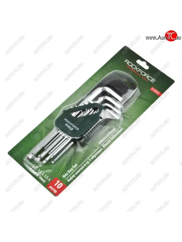 Набор ключей шестигранных 1.27-10мм удлиненных с шаром 10 предметов ROCKFORCE ROCKFORCE rf-5102lb