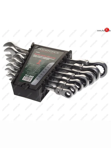 Набор ключей комбинированных 8-19мм 7 предметов в пластиковом держателе ROCKFORCE ROCKFORCE rf-51072f