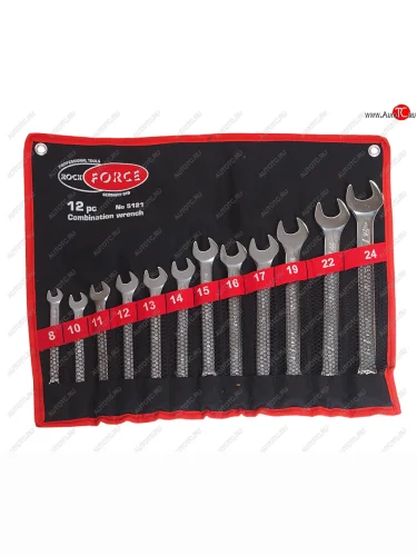 Набор ключей комбинированных 8-24мм 12 предметов на полотне ROCKFORCE ROCKFORCE rf-5121