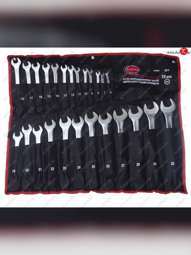 Набор ключей комбинированных 6-28,30,32мм 25 предметов на полотне ROCKFORCE ROCKFORCE rf-5261h