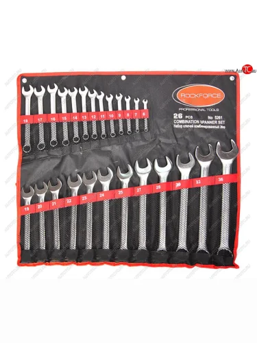 Набор ключей комбинированных 6-32мм 26 предметов на полотне ROCKFORCE ROCKFORCE rf-5261p