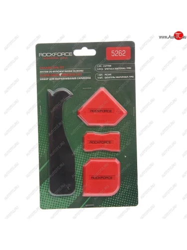 Набор шпателей для выравнивания силикона 4 предмета с резаком в блистере ROCKFORCE ROCKFORCE rf-5262