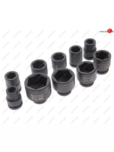 Набор головок торцевых 34 17-46мм ударных 10 предметов в кейсе ROCKFORCE ROCKFORCE rf-6101-5mpb