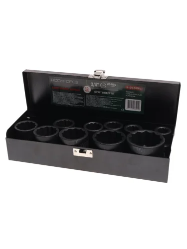 Набор головок торцевых 3/4 12-ти гранных 17-46мм ударных 10 предметов в кейсе ROCKFORCE ROCKFORCE rf-6109-9mpb ROCKFORCE rf-6109-9mpb