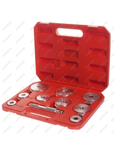 Оправка для установки подшипников и сальников 10 предметов в кейсе ROCKFORCE ROCKFORCE rf-66603a