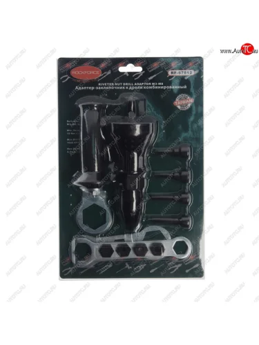 Адаптер для заклепок резьбовых (М3-М8 15Нм 1000об/мин.) для дрели блистер ROCKFORCE ROCKFORCE rf-67812 ROCKFORCE rf-67812