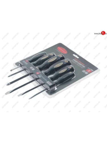 Набор отверток SL5.5-SL8.0 PH1.0-PH3.0 магнитные в блистере 6 предметов Profi ROCKFORCE ROCKFORCE rf-7006a