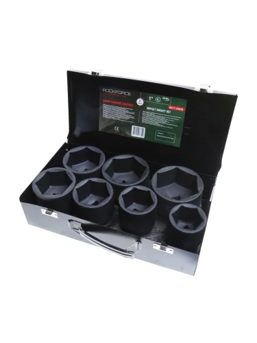 Набор головок торцевых 1 46-75мм ударных 7 предметов в кейсе ROCKFORCE ROCKFORCE rf-8071-5mpb