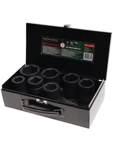 Набор головок торцевых 1 24-46мм глубоких ударных 7 предметов в кейсе ROCKFORCE ROCKFORCE rf-8072-5mpb