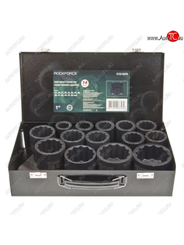 Набор головок торцевых 1 12-ти гранных 22-60мм глубоких ударных 14 предметов ROCKFORCE ROCKFORCE rf-8152-9mpb