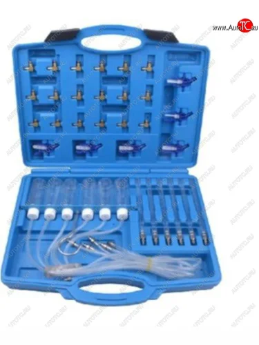 Набор инструментов для проверки дизельных форсунок с адаптерами 31 предмет в кейсе ROCKFORCE ROCKFORCE rf-902g8