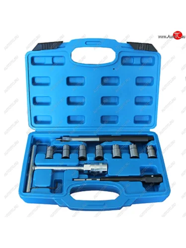 Набор приспособлений для чистки посадочных мест дизельных форсунок 10 предметов в кейсе ROCKFORCE ROCKFORCE rf-907g11 ROCKFORCE rf-907g11