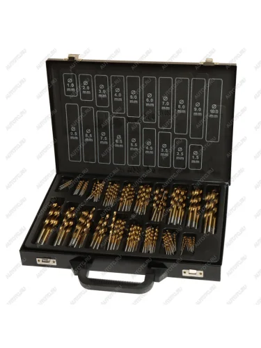 Набор сверл по металлу 1.0-10.0мм 170 предметов в кейсе ROCKFORCE ROCKFORCE rf-924u170