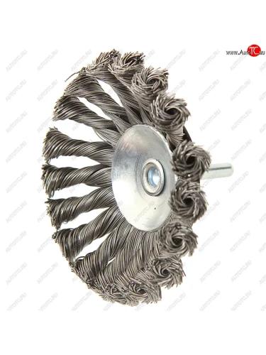 Кордщетка для дрели дисковая 100мм с хвостовиком ROCKFORCE ROCKFORCE rf-bck104