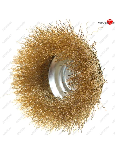 Кордщетка для дрели чашка 100мм латунь в блистере ROCKFORCE ROCKFORCE rf-bcr004