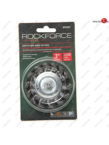 Кордщетка для дрели дисковая 75мм сталь в блистере ROCKFORCE ROCKFORCE rf-bfr103