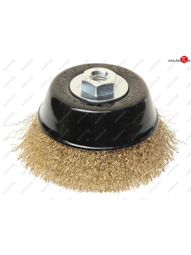 Кордщетка для УШМ чашка 125мм латунь ROCKFORCE ROCKFORCE rf-bwc005