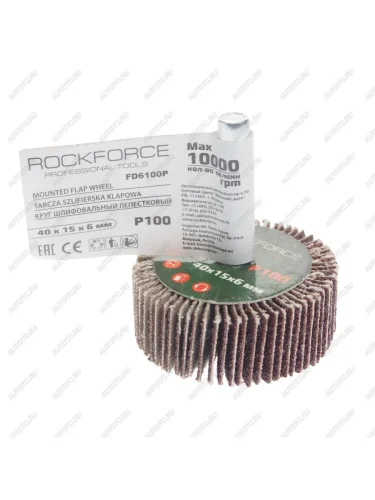 Круг шлифовальный лепестковый 40х15х6мм (№100) ROCKFORCE ROCKFORCE rf-fd6100р