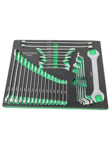 Набор ключей универсальных комбинированных,разрезных,трещоточных,накидных в ложементе ROCKFORCE ROCKFORCE rf-k5315