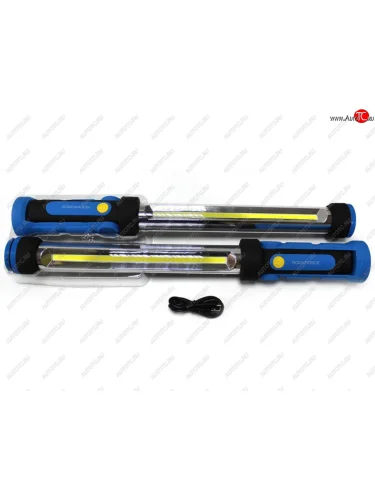 Лампа светодиодная аккумуляторная сборная 2х10W COB LED,2 магнита,2крючка,180град. ROCKFORCE ROCKFORCE rf-l03