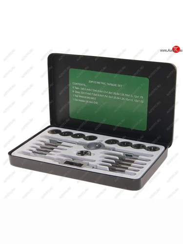 Набор метчиков и плашек метрический 20 предметов ROCKFORCE ROCKFORCE rf-m020-1