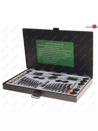 Набор метчиков и плашек метрический 40 предметов ROCKFORCE ROCKFORCE rf-m040-1 ROCKFORCE rf-m040-1