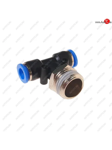 Фитинг для пластиковых трубок 12 Т-образный 8мм с наружной резьбой ROCKFORCE ROCKFORCE rf-spb08-04