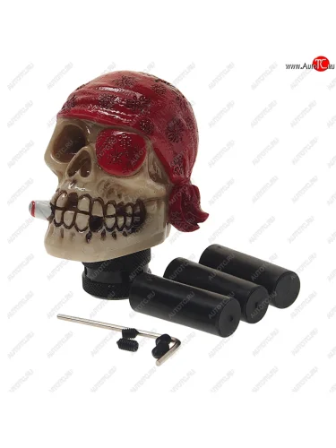 Ручка на рычаг КПП Череп бандана MASHINOKOM MASHINOKOM rkch002