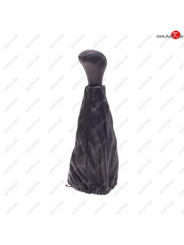 Ручка на рычаг КПП для иномарок черная кожа (с чехлом) NO NAME rkp-02