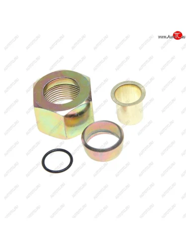 Ремкомплект трубки тормозной пластиковой d=18х1.0 (1гайка,1штуцер,1шайба) NO NAME рк-ттп-d18х1.0