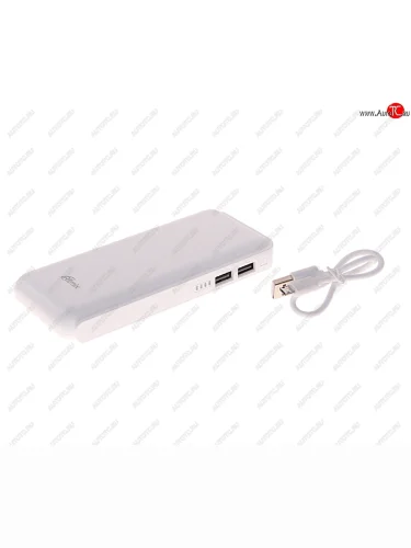 Аккумулятор внешний 10000мАч для зарядки мобильных устройств RITMIX  rpb-10001l white