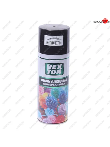 Краска черная глянцевая аэрозоль 520мл REXTON REXTON rt-100.00