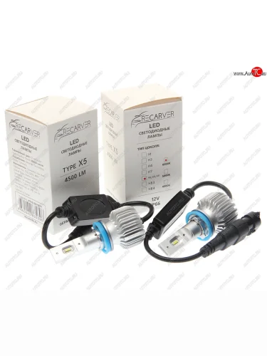 Лампа светодиодная 12V H11/H8/H9 PGJ19-1/2/3 4500Lm (2шт.) Type X5 OMEGALIGHT OMEGALIGHT rtx5led70h11-2 OMEGALIGHT rtx5led70h11-2