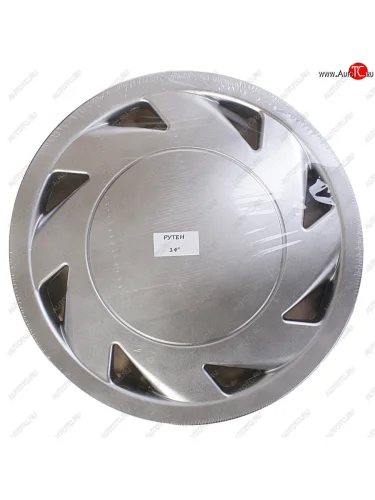 Колпак колеса R-14 серый РУТЕН комплект 4шт. NO NAME рутен r-14