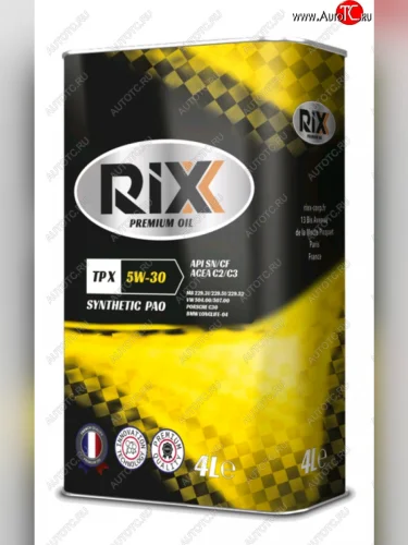 Масло моторное TP X SN/CF C2/C3 5W30 синт.4л RIXX RIXX rx0022tpx RIXX rx0022tpx