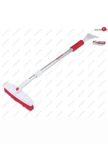 Щетка со скребком телескопическая 76-112см бело-красная SKYWAY SKYWAY s07801009