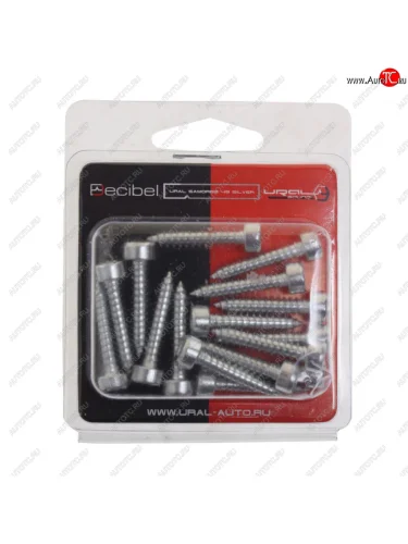 Саморез 4.8х25мм для установки сабвуфера хром (16шт.) URAL URAL samorez 48 silver