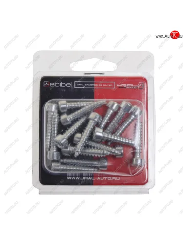 Саморез 5.5х25мм для установки сабвуфера хром (16шт.) URAL URAL samorez 55 silver