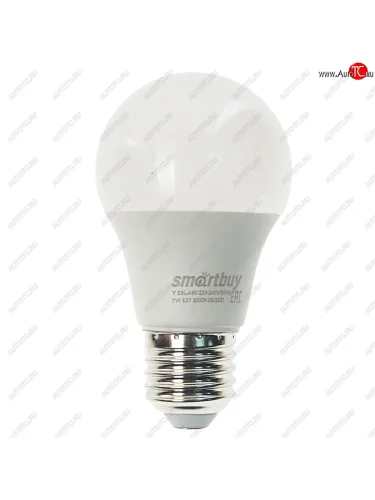 Лампа светодиодная E27 A60 7W(60W) 220V теплый SMART BUY SMART BUY sbl-a60-07-30k-e27-n