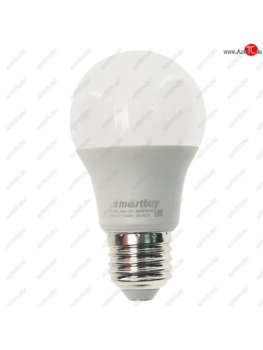 Лампа светодиодная E27 A60 7W (60W) 220V холодный SMART BUY SMART BUY sbl-a60-07-40k-e27-n