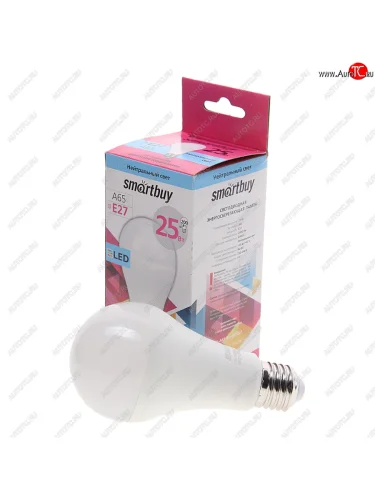 Лампа светодиодная E27 A60 25W (250W) 220V холодный SMART BUY SMART BUY sbl-a65-25-40k-e27
