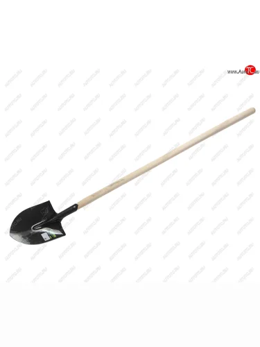 Лопата штыковая (американка) рельсовая сталь с деревянным черенком СИБРТЕХ NO NAME сборка 417600