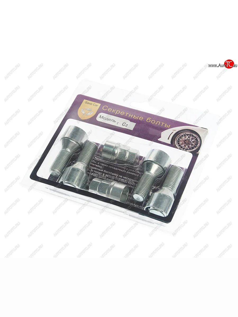 Болт колеса М14х1.5х28 секретки конус цинк комплект 4шт. головка под ключ 1719мм SAVE CAR SAVE CAR sc-c (цинк)  в Самаре Самарской области