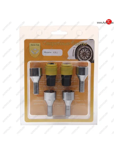 Болт колеса М12х1.5х24 секретки конус комплект 4шт. головка под ключ 1719мм SAVE CAR SAVE CAR sc-i-sl