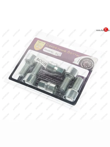 Болт колеса М14х1.5х28 секретки сфера цинк комплект 4шт. головка под ключ 17мм SAVE CAR SAVE CAR sc-z (цинк)